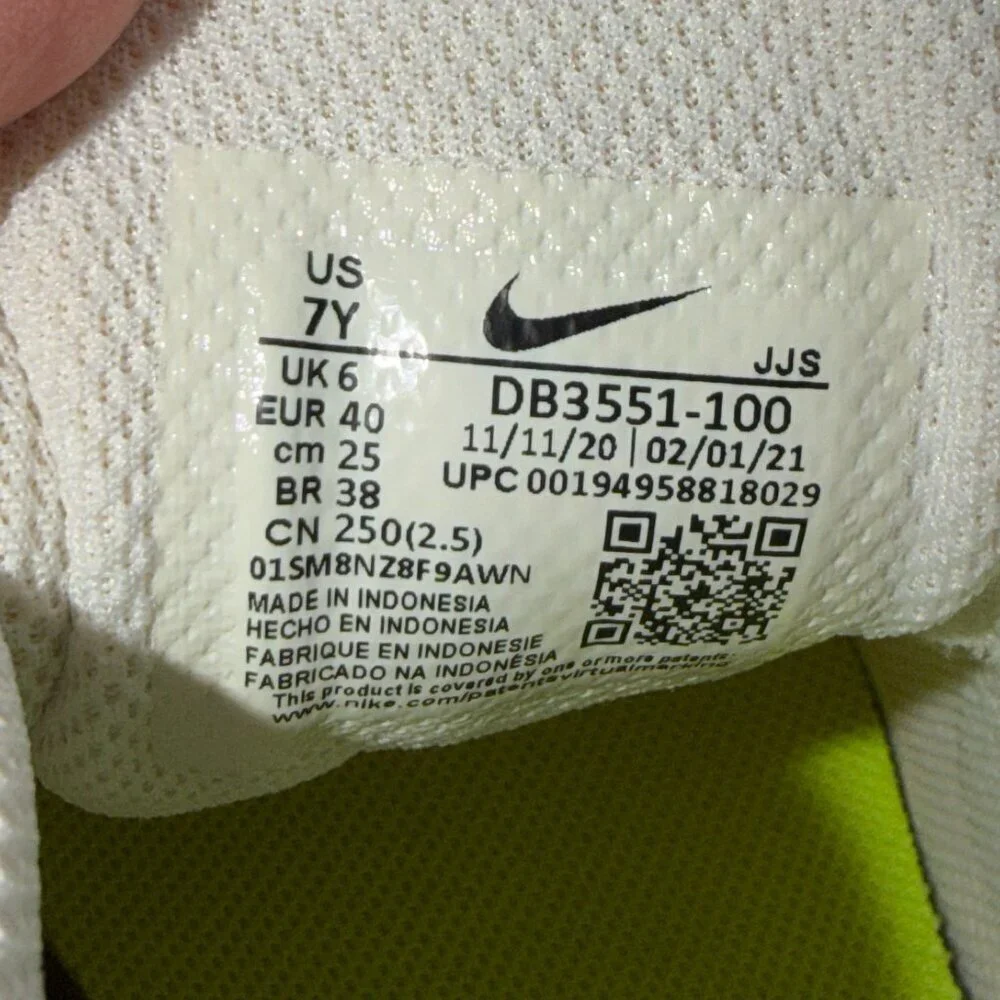 Nike Crater Impact Shoes Youth Size 7Y Cream Move to Zero Sneakers DB3551-100 - Picture 10 of 12